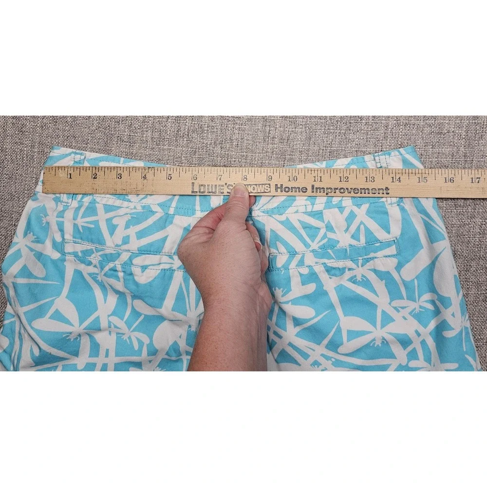 Lilly Pulitzer Shorts Womens 6 Blue Animal Print Chino Summer Casual Beach